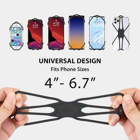BONE Lanyard Phone Tie 2, Cell Phone Strap, Adjustable Silicone Lanyard, Universal Neck Phone Holder Compatible with Most Smartphones (Black - Car...