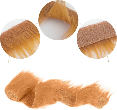 Shaggy Plush Faux Fur Fabric Precut Strips 2x60inch Brown Fur Fluffy Fuzzy Craft Fur for Gnomes Beard Santa Claus Hair Dwarf Christmas Decoration ...
