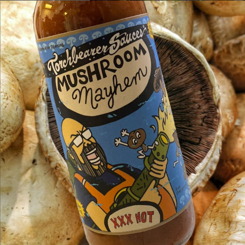 Mushroom Mayhem by Torchbearer Sauces, Medium Heat Hot Sauce With Flavors Of Umami, Shiitake Mushroom & Habanero Pepper, Made With All Natural Ing...