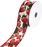 Homeford Fresh Spring Strawberries Faux Linen Wired Ribbon, 1-1/2-inch, 10-Yard, Ivory...