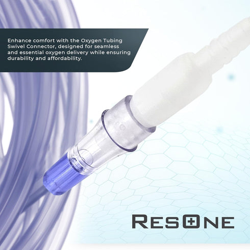 Oxygen Tubing Swivel Connectors 5-Pack - Cannula, Hose, Tube Connectors - Oxygen Line Splitter, Concentrator Supplies - 360-Degree Rotation - Medi...