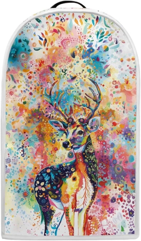 Deer Pattern Blender Dust Cover,Watercolor Fingerprint Protection Cover for Juicers or Coffee Maker,Home Kitchen Appliance Cover for Stain Dust Re...