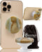 Grips by CRYSTALFY Amazonite Natural Edge Crystal Phone Grip & Phone Stand Authentic Natural Gemstone Swappable Top, Expandable Collapsible Holder...