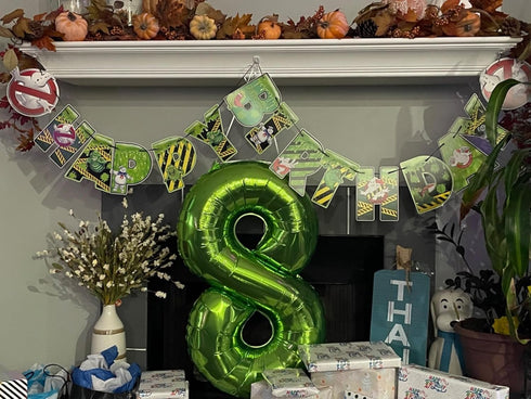 40 inch large green digital balloon number helium foil polyester film Jungle themed party birthday party anniversary decoration bright green digit...