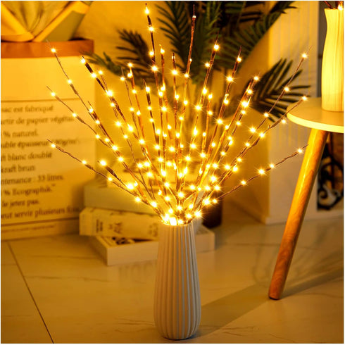 Lights Twig - 60 LED Waterproof & Battery Operated Branch Lights for Vases, Magical Light Up Twigs for Create Christmas Ambience and Lighting Up D...