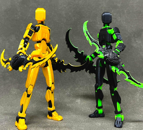 (Assembly Completed) T13 Action Figure Set, titan 13 Robot Action Figure,3D Printed robot 13 Action Figure, Lucky 13 Set, for Collectors Desktop D...