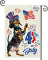 Sausage Dog 4th Of July Mini Garden Flag 12x18 Inch Double Sided, Best Chocie Independence Day Small Burlap Garden Flags for Outside, Decoration f...