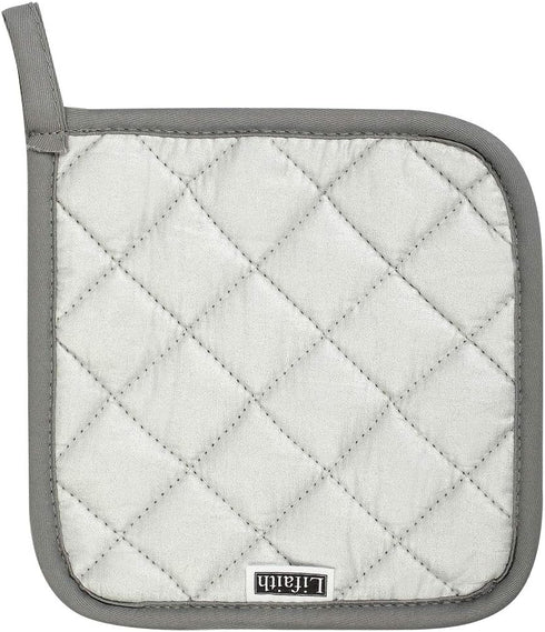 6 Pack Potholders Kitchen Pot Holders Set,Cotton Pot Holders for Kitchen 7 inch hot Pads,Heat Resistant Hot Pads for Cooking and Baking Dark Grey...