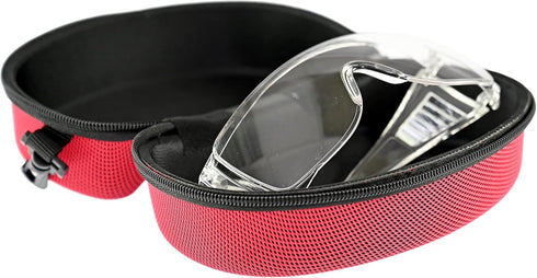 HOME-X Anti-Fog Safety Glasses with Protective Edges for Debris, Clear Safety Glasses for Construction, Shooting, or Outdoor Protection, 6" L x 5 ...
