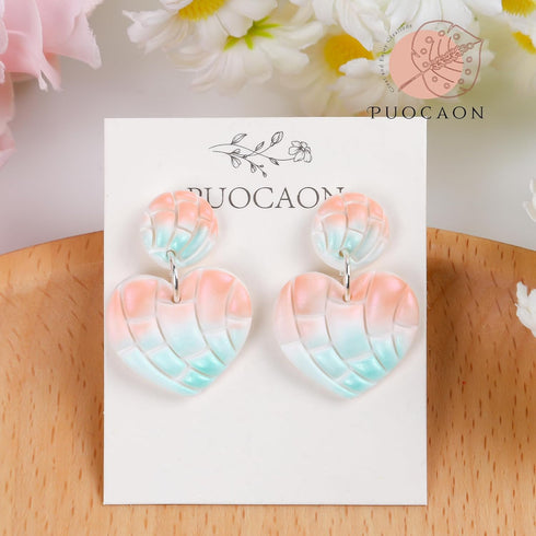 Puocaon Scallop Polymer Clay Cutters - 7 Pcs Clay Cutters for Polymer Clay Jewelry, Seashell Circle Polymer Clay Earring Cutters, Heart Clay Cutte...