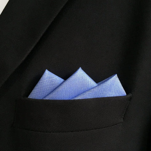 S&W SHLAX&WING Tie Sets for Men Dress Neckties Light Blue Solid Extra Long Matching Pocket Square...