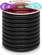 Mandala Crafts Round Cowhide Genuine Black Leather Cord for Jewelry Making Kumihimo Leather Rope Spool - Black 4.4 Yds 6mm Cording...