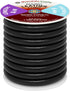 Mandala Crafts Round Cowhide Genuine Black Leather Cord for Jewelry Making Kumihimo Leather Rope Spool - Black 4.4 Yds 6mm Cording...