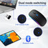 Wireless Bluetooth Mouse for iPad/MacBook Pro/Air/Laptop/pc Rechargeable Silent Mouse Portable Slim for Surface Pro/Lenovo/Samsung Tablet (LED/Bla...