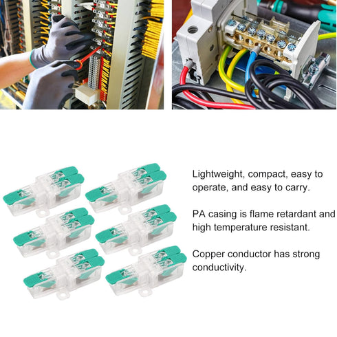 20PCS Wire Splice Connector Lever Wire Connectors Nuts 1 in 2 out Compact Wire Conductor Connector 41A 450V Electrical Connectors for 10-20AWG Wir...