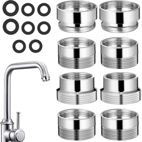 OSALADI Faucet Adapter Kit Brass Faucet Adapter Garden Hose Adapter Hose Adapter for Sink Male/Female Faucet to Hose Adapter for Removable,Cache A...