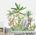 Runtoo Tropical Jungle Animal Wall Decals Giraffe Elephant Plants Wall Stickers Kids Room Bedroom Wall Decor...