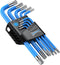 9PCS Star Wrench Key Set T10-T50, Metric Long Arm Star Key Set L-key with Visible Coding for Bike Motorcycle Repair Furniture Assembly Household D...