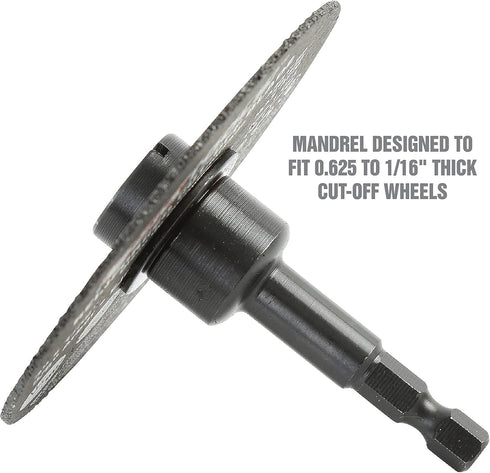 OEMTOOLS 26528 10 Piece Cut Off Wheel Set with Mandrel, Cutoff Wheel Mandrel Set, Premium Metal Cutting Wheels w/ 3/8" Arbors, Die Grinder Cut Off...