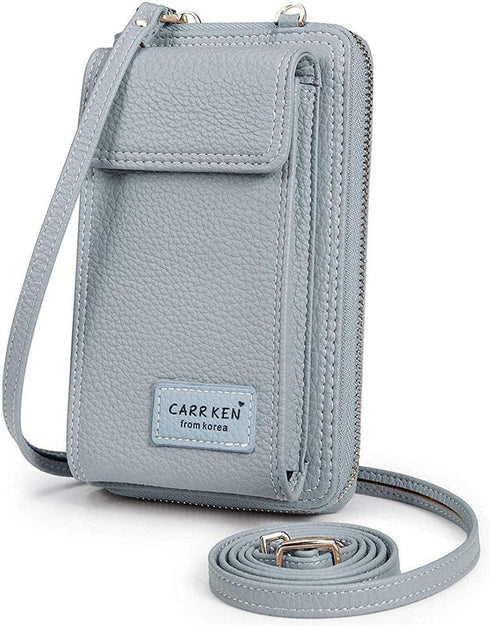 Women Crossbody Cell Phone Bag Small Shoulder Purse Leather Travel RFID Card Slots Wallet Case Handbag Phone Pocket Baggap Clutch for iPhone 11 Se...
