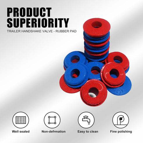 20 PCS Glad Hand Seals, Rubber Truck Glad Hand Seals, Air Hose Glad Hands Grommets Round Gaskets, for Semi Trucks Trailers Brake Air Hose (Red & B...