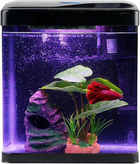 COOSPIDER Betta Fish Leaf Pad Hammock Aquarium Decoration Cichlid Fish Tank Resin Rock Mountain Cave Ornaments Fish Bowl Decorations for Sleeping ...