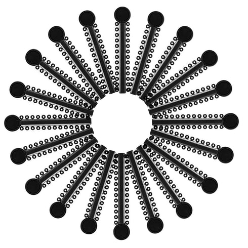 1040 Pcs Black Braces Rubber Bands Orthodontic Ligature Ties O-Rings Elastic Bands for Braces (Black)...