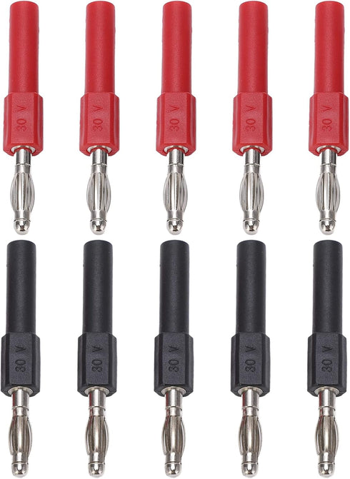 5Set J.20012 Banana Plug Connector 4mm Male to 2mm Female Multimeter Banana Plug Connector Adapter for Multimeter Test Leads Probes...