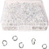 1000 Pcs Silver Plated Jump Rings Split Rings Circle Clasp Connecting Rings Jewelry, Chainmaille Rings Charm Ring Clasp Connector Rings Charm Loop...