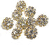 Shiny Golden Rhinestone Sewing Shank Buttons 20 Pcs - 12.5mm, 1/2"...