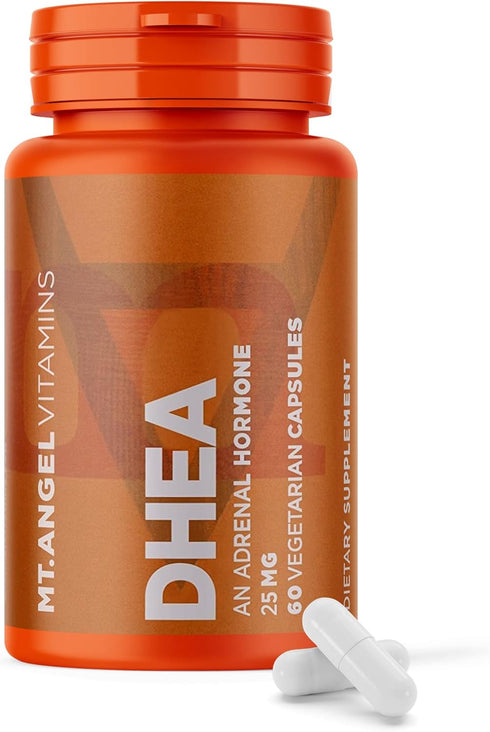 Mt. Angel Vitamins - Pure DHEA 25mg - DHEA Supplement for Men + Women - Supplement to Help Support Healthy Aging, Muscle Integrity, Energy + Hormo...