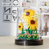 Flower Bouquets Building Toys - 545 PCS Sunflower Micro Building Blocks Kit with Dust Cover, Preserved Flower Home Decor Christmas New Year Birthd...
