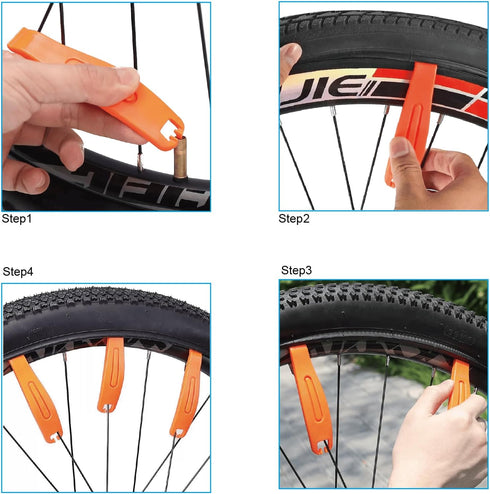Bike Tire Lever Set, 3 PCS Plastic Bicycle Tire Levers for Road Bike MTB Cycling...