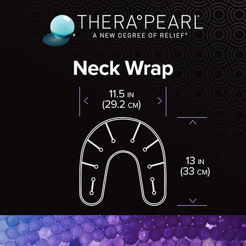 TheraPearl Color Changing Neck Wrap, Reusable Hot Cold Therapy Pack with Gel Beads, Best Ice Pack for Neck Pain, Flexible Hot and Cold Compress fo...
