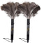 Aldwin Ostrich Feather Duster Retractable 2 Pack,16 inch Genuine Fluffy Natural Handheld Feather Dusters for Cleaning Supplies, Washable,Car, Offi...