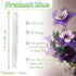 100 Pcs Floral Stems Wire for Paper Flower,14 Inch 18 Gauge White Paper Wrapped Floral stem Wire,White Crafts Floral Stems Wire Supplies for Flowe...