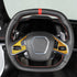 Real Carbon Fiber Steering Wheel Button Cover Sticker Compatible with Corvette C8 2020-2023, Car Steering Wheel Panel Protection Frame Sticker Tri...
