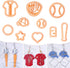 Puocaon Baseball Jersey Clay Cutters - 10 Pcs Baseball Bat Sports Clay Cutters for Polymer Clay Earrings Making, Baseball Glove Clay Cutters for E...
