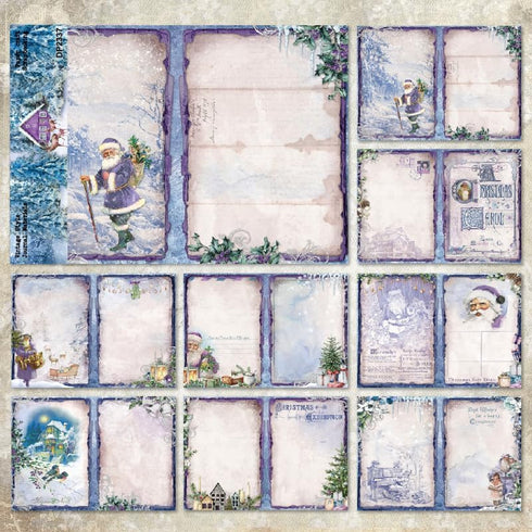 A5 size Merry Christmas Santa Theme Dot Scrapbook, DIY Album Scrapbook Paper,Greeting Card Making Background Paper Craft Supplies Painting Decorat...