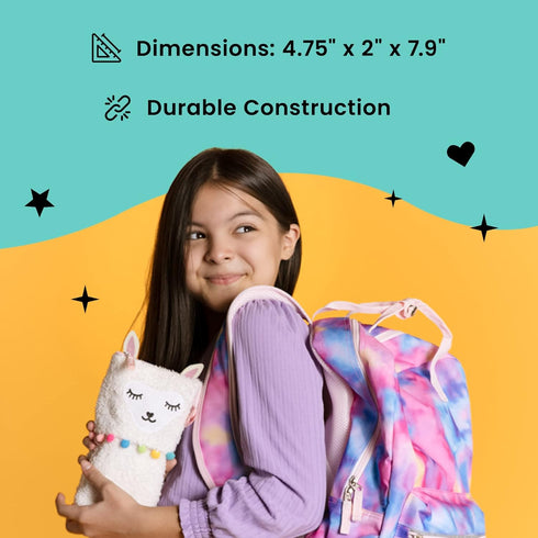 Yoobi Llama Standing Fuzzy Pencil Case – Cute Llama Storage Pouch for Kids & Adults – Fun for School, Art & Makeup Brushes...