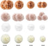 Tissue Paper Pompoms Paper Flower 22 Pcs Dusty Pink,Rose Gold,Ivory,White Paper Flower Ball for Birthday Bachelorette Wedding Baby Shower Bridal S...