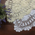 Hetao 16x27 100% Cotton Handmade Crochet lace Table Runners Oblong Tablecloth Doilies Doily,Beige...