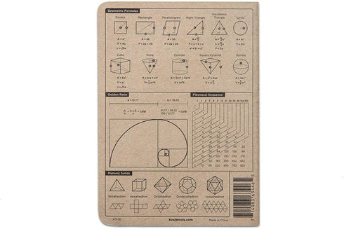 KOALA TOOLS | Mini Graph Paper Notebook (3 Pack) | 5" x 7", 60 pp. - Quad, Grid, Graphing Field Notebook Set - For Scientific and Math Use...