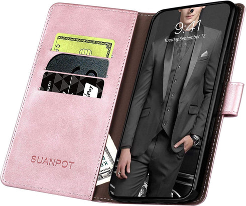 SUANPOT for Samsung Galaxy A71 5G (Non 4G Version) Leather Wallet case with RFID Credit Card Holder Flip Folio Book Phone case Cover for Samsung A...