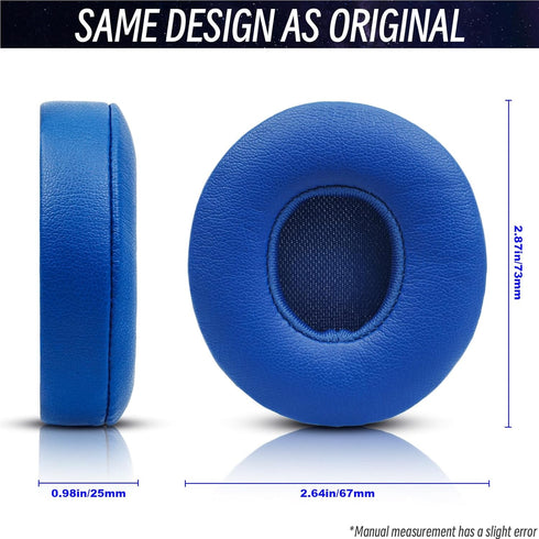 Replacement Ear pads for Beats Solo 3 Wireless Headphones & Beats Solo2 Headphones, Soft Protein Leather, Increase thickness (Blue)...