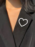 Crystal Love Heart Brooch Pin Valentine's Day Gift Pin Women Girls Hollow Heart Lapel Pin Badge for Mother's Day Gift...