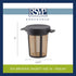 RSVP International Endurance Finium Collection, Loose Leaf Brewing Basket, 3.75" Diameter, Black Heat Retention Lid...