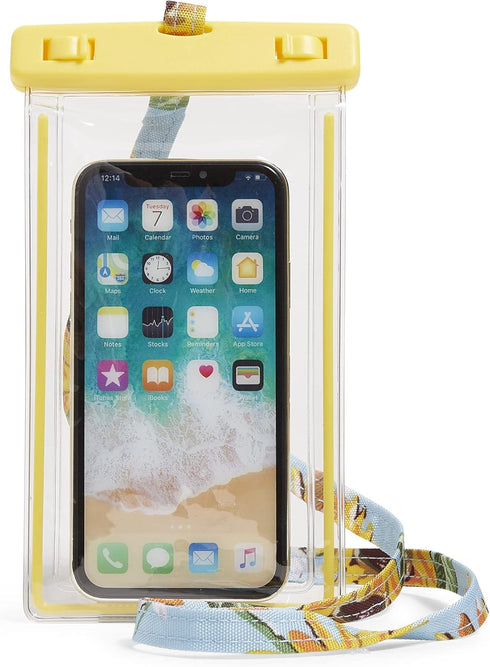 Vera Bradley Women's Waterproof Phone Case With Lanyard, Sunflower Sky, One Size...
