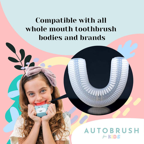autobrush Silicone U Shaped Brush Head Replacement, Brush Head Refills, 360 Degree Oral Teeth Cleaning, Automatic Toothbrush Head Accessories, Adu...
