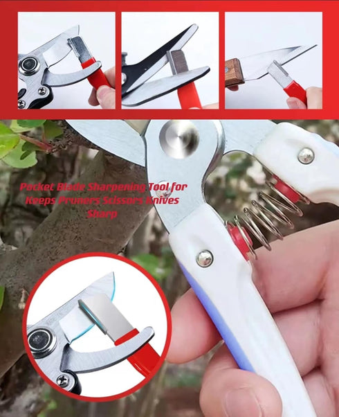 Garden Tool Sharpener Carbide Knife Sharpener Handheld Quickly Pocket Blade Sharpening Tool...
